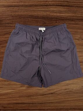 Standard Cloth Men’s Plum 5.5” Swim Trunks. Large.
